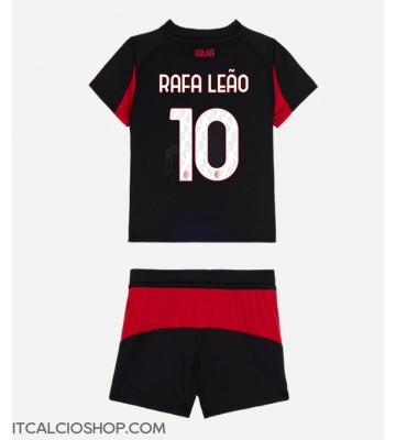 AC Milan Rafael Leao #10 Prima Maglia Bambino 2025-26 Manica Corta (+ Pantaloni corti)